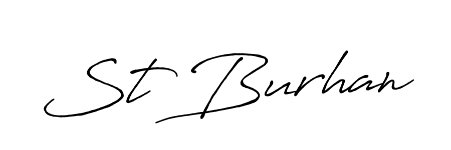 Once you've used our free online signature maker to create your best signature Antro_Vectra_Bolder style, it's time to enjoy all of the benefits that St Burhan name signing documents. St Burhan signature style 7 images and pictures png