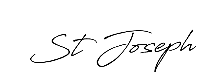 Also You can easily find your signature by using the search form. We will create St Joseph name handwritten signature images for you free of cost using Antro_Vectra_Bolder sign style. St Joseph signature style 7 images and pictures png