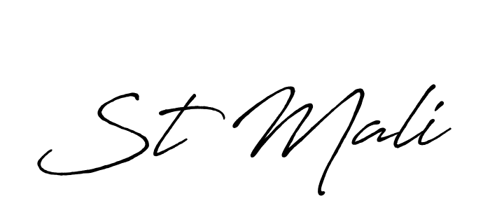 How to make St Mali signature? Antro_Vectra_Bolder is a professional autograph style. Create handwritten signature for St Mali name. St Mali signature style 7 images and pictures png