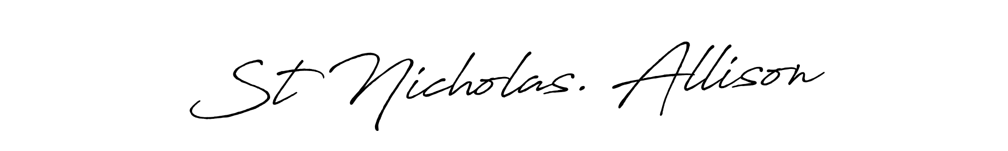 Here are the top 10 professional signature styles for the name St Nicholas. Allison. These are the best autograph styles you can use for your name. St Nicholas. Allison signature style 7 images and pictures png