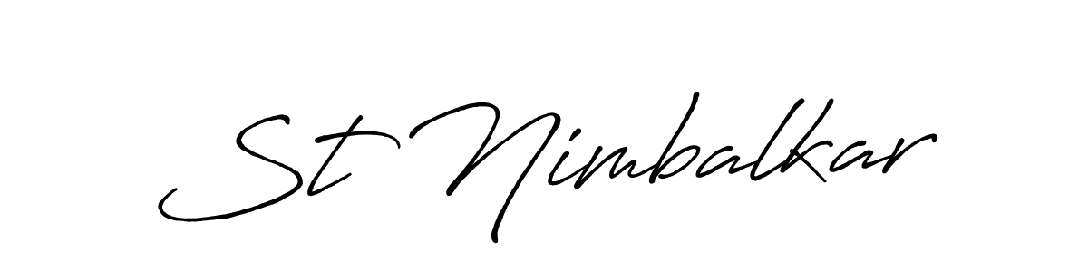 Here are the top 10 professional signature styles for the name St Nimbalkar. These are the best autograph styles you can use for your name. St Nimbalkar signature style 7 images and pictures png
