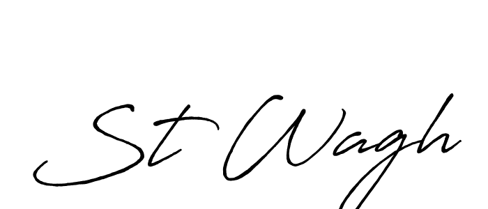 Check out images of Autograph of St Wagh name. Actor St Wagh Signature Style. Antro_Vectra_Bolder is a professional sign style online. St Wagh signature style 7 images and pictures png