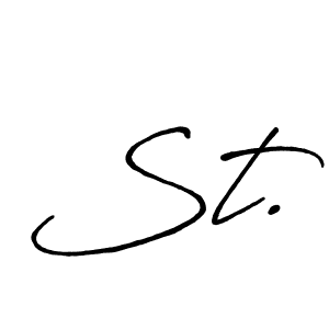 Design your own signature with our free online signature maker. With this signature software, you can create a handwritten (Antro_Vectra_Bolder) signature for name St.. St. signature style 7 images and pictures png