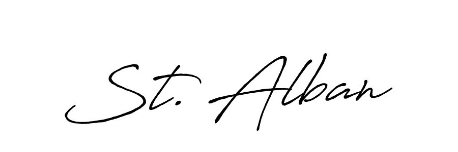 Create a beautiful signature design for name St. Alban. With this signature (Antro_Vectra_Bolder) fonts, you can make a handwritten signature for free. St. Alban signature style 7 images and pictures png