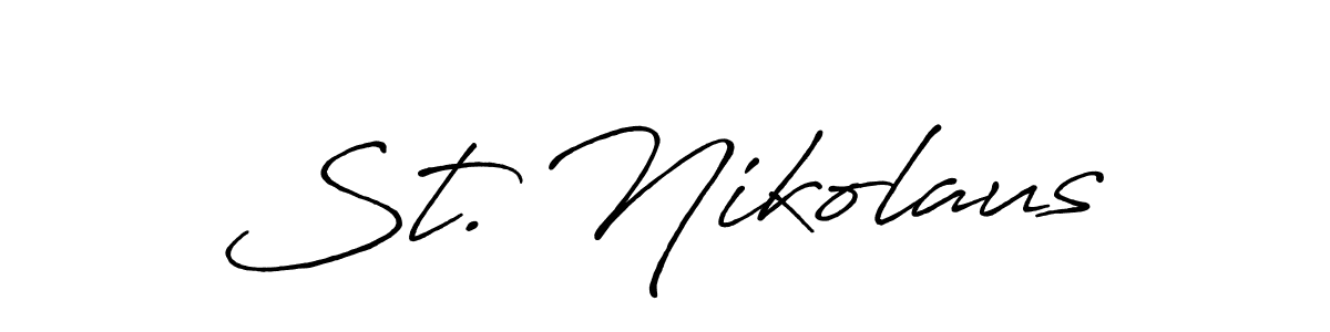 Create a beautiful signature design for name St. Nikolaus. With this signature (Antro_Vectra_Bolder) fonts, you can make a handwritten signature for free. St. Nikolaus signature style 7 images and pictures png