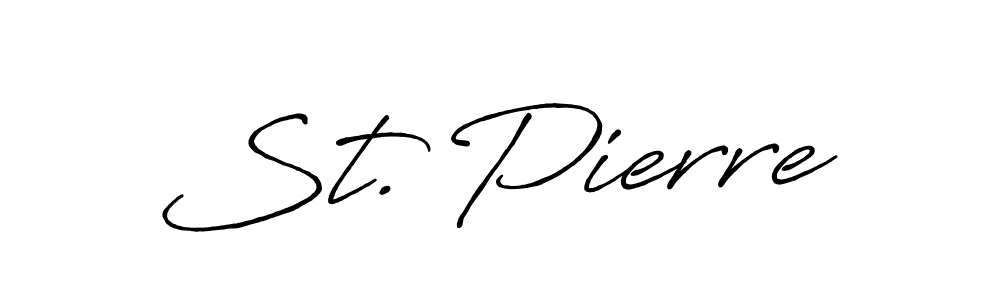 You should practise on your own different ways (Antro_Vectra_Bolder) to write your name (St. Pierre) in signature. don't let someone else do it for you. St. Pierre signature style 7 images and pictures png