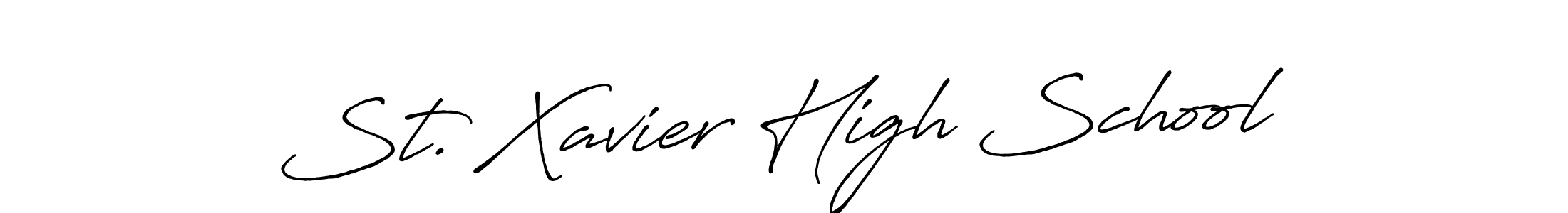 Also You can easily find your signature by using the search form. We will create St. Xavier High School name handwritten signature images for you free of cost using Antro_Vectra_Bolder sign style. St. Xavier High School signature style 7 images and pictures png