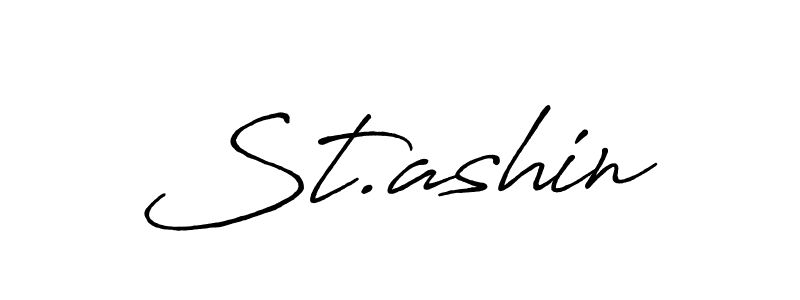 St.ashin stylish signature style. Best Handwritten Sign (Antro_Vectra_Bolder) for my name. Handwritten Signature Collection Ideas for my name St.ashin. St.ashin signature style 7 images and pictures png