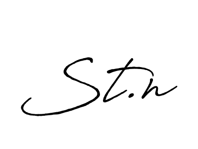 Create a beautiful signature design for name St.n. With this signature (Antro_Vectra_Bolder) fonts, you can make a handwritten signature for free. St.n signature style 7 images and pictures png