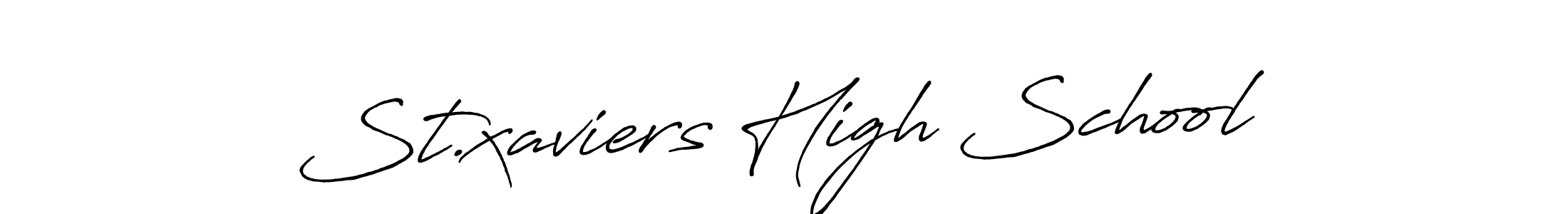 Use a signature maker to create a handwritten signature online. With this signature software, you can design (Antro_Vectra_Bolder) your own signature for name St.xaviers High School. St.xaviers High School signature style 7 images and pictures png