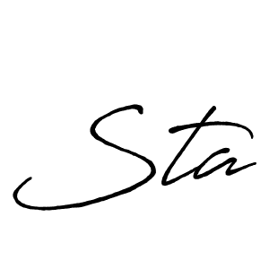 The best way (Antro_Vectra_Bolder) to make a short signature is to pick only two or three words in your name. The name Sta include a total of six letters. For converting this name. Sta signature style 7 images and pictures png