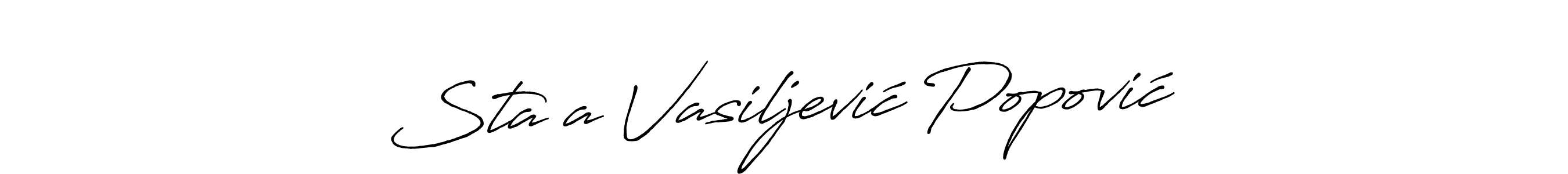 if you are searching for the best signature style for your name Staša Vasiljević Popović. so please give up your signature search. here we have designed multiple signature styles  using Antro_Vectra_Bolder. Staša Vasiljević Popović signature style 7 images and pictures png