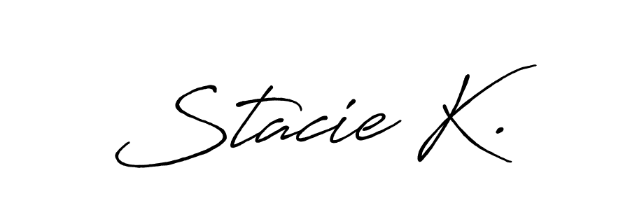 Use a signature maker to create a handwritten signature online. With this signature software, you can design (Antro_Vectra_Bolder) your own signature for name Stacie K.. Stacie K. signature style 7 images and pictures png