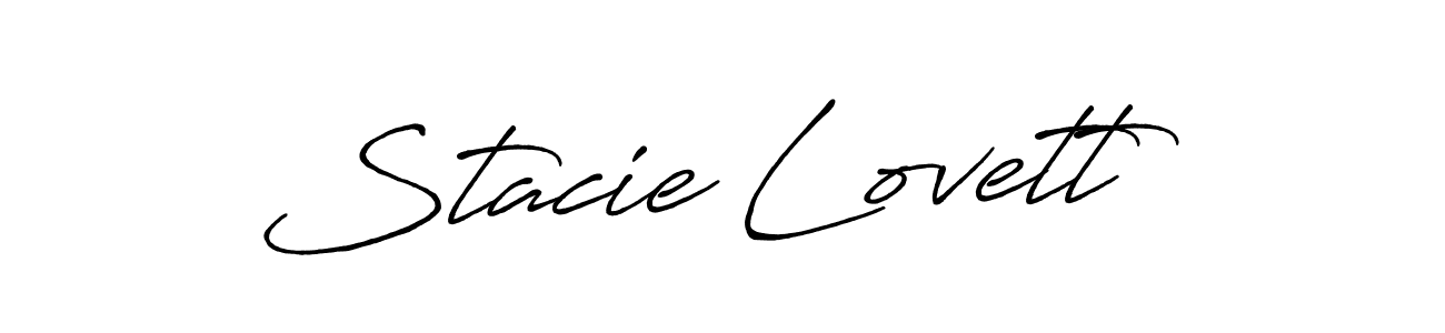 How to make Stacie Lovett name signature. Use Antro_Vectra_Bolder style for creating short signs online. This is the latest handwritten sign. Stacie Lovett signature style 7 images and pictures png