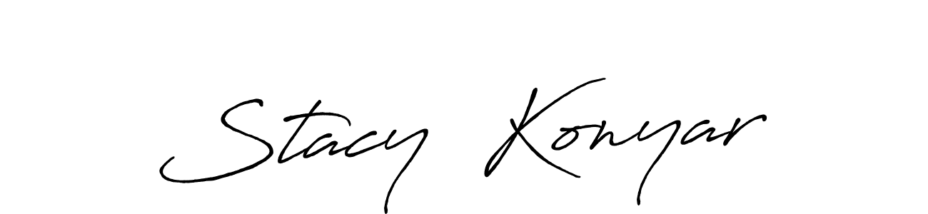 You should practise on your own different ways (Antro_Vectra_Bolder) to write your name (Stacy  Konyar) in signature. don't let someone else do it for you. Stacy  Konyar signature style 7 images and pictures png