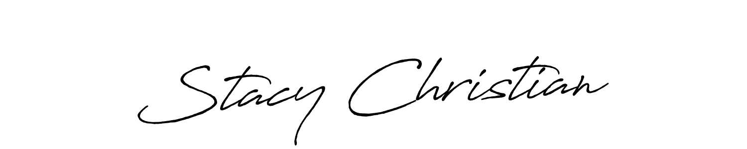 Also You can easily find your signature by using the search form. We will create Stacy Christian name handwritten signature images for you free of cost using Antro_Vectra_Bolder sign style. Stacy Christian signature style 7 images and pictures png