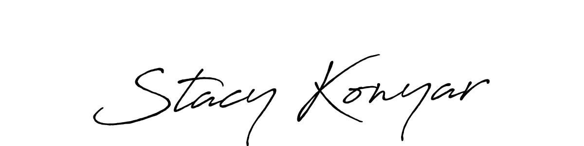 This is the best signature style for the Stacy Konyar name. Also you like these signature font (Antro_Vectra_Bolder). Mix name signature. Stacy Konyar signature style 7 images and pictures png