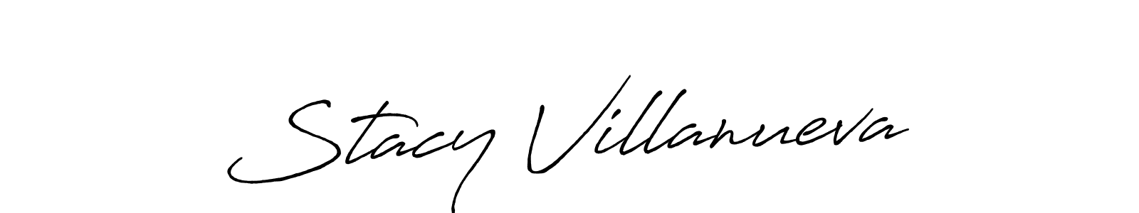 How to make Stacy Villanueva name signature. Use Antro_Vectra_Bolder style for creating short signs online. This is the latest handwritten sign. Stacy Villanueva signature style 7 images and pictures png