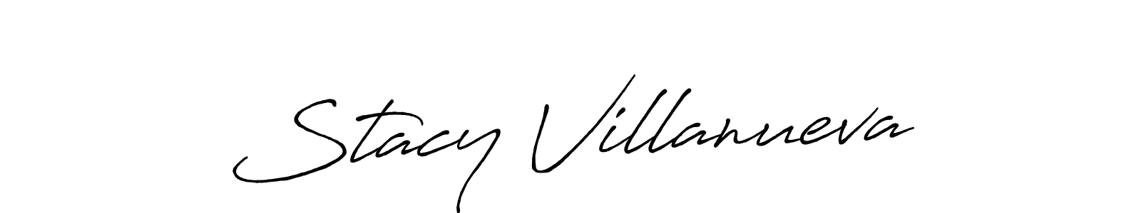 How to make Stacy Villanueva name signature. Use Antro_Vectra_Bolder style for creating short signs online. This is the latest handwritten sign. Stacy Villanueva signature style 7 images and pictures png