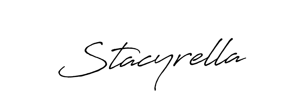 How to make Stacyrella name signature. Use Antro_Vectra_Bolder style for creating short signs online. This is the latest handwritten sign. Stacyrella signature style 7 images and pictures png