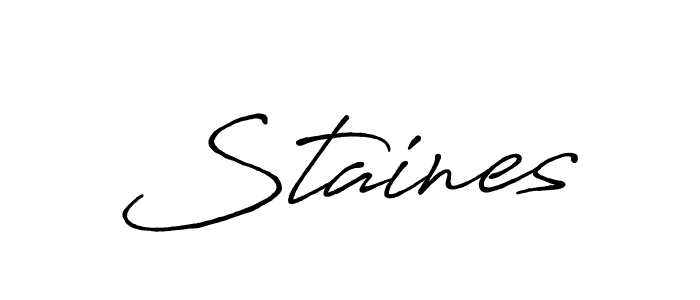 You should practise on your own different ways (Antro_Vectra_Bolder) to write your name (Staines) in signature. don't let someone else do it for you. Staines signature style 7 images and pictures png