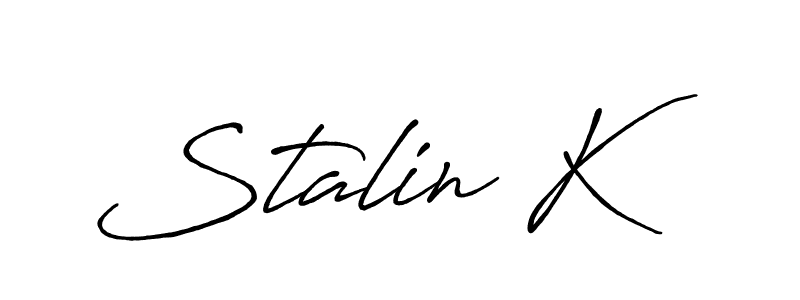 Use a signature maker to create a handwritten signature online. With this signature software, you can design (Antro_Vectra_Bolder) your own signature for name Stalin K. Stalin K signature style 7 images and pictures png