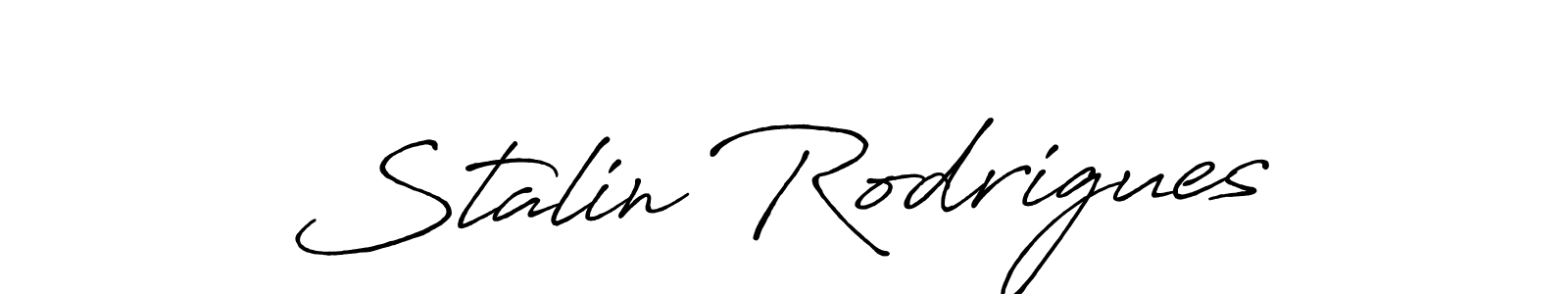 Create a beautiful signature design for name Stalin Rodrigues. With this signature (Antro_Vectra_Bolder) fonts, you can make a handwritten signature for free. Stalin Rodrigues signature style 7 images and pictures png