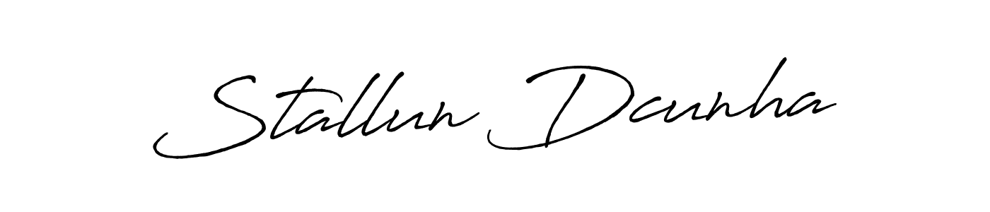 The best way (Antro_Vectra_Bolder) to make a short signature is to pick only two or three words in your name. The name Stallun Dcunha include a total of six letters. For converting this name. Stallun Dcunha signature style 7 images and pictures png