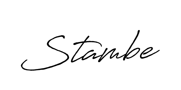 How to make Stambe signature? Antro_Vectra_Bolder is a professional autograph style. Create handwritten signature for Stambe name. Stambe signature style 7 images and pictures png