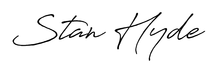 Explore multiple handwriting variations for Stan Hyde including this stunning Antro_Vectra_Bolder design. Free to use across all platforms. Stan Hyde signature style 7 images and pictures png