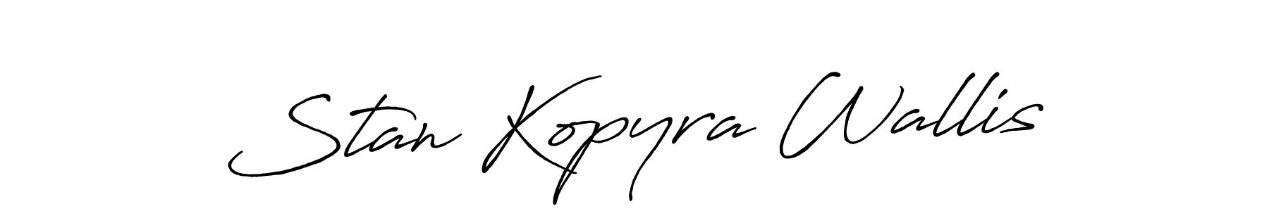 Design your own signature with our free online signature maker. With this signature software, you can create a handwritten (Antro_Vectra_Bolder) signature for name Stan Kopyra Wallis. Stan Kopyra Wallis signature style 7 images and pictures png