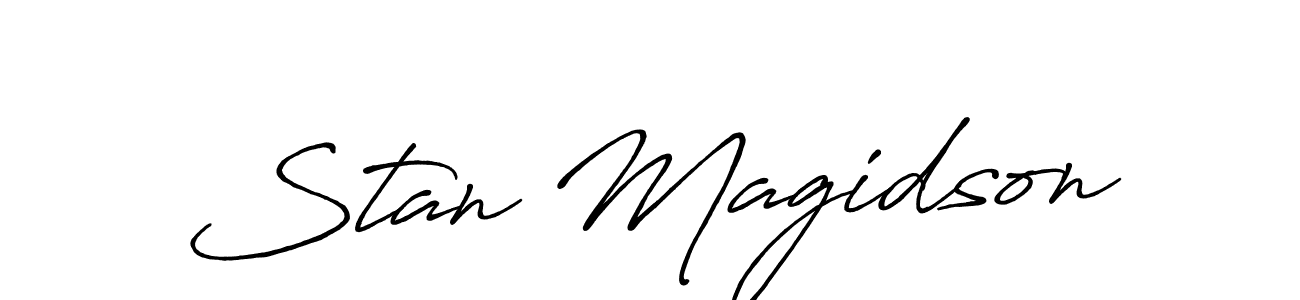 Make a short Stan Magidson signature style. Manage your documents anywhere anytime using Antro_Vectra_Bolder. Create and add eSignatures, submit forms, share and send files easily. Stan Magidson signature style 7 images and pictures png