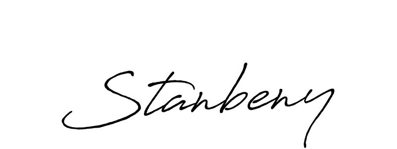 Create a beautiful signature design for name Stanbeny. With this signature (Antro_Vectra_Bolder) fonts, you can make a handwritten signature for free. Stanbeny signature style 7 images and pictures png