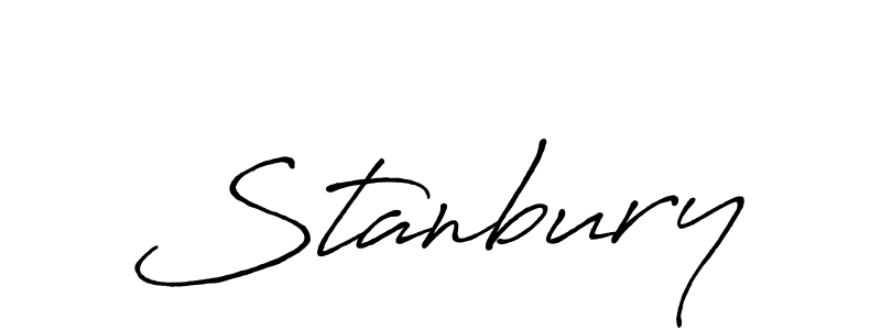 Use a signature maker to create a handwritten signature online. With this signature software, you can design (Antro_Vectra_Bolder) your own signature for name Stanbury. Stanbury signature style 7 images and pictures png