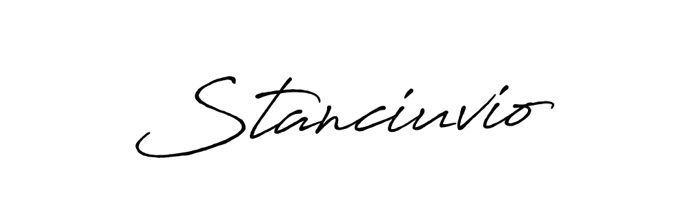 Make a beautiful signature design for name Stanciuvio. With this signature (Antro_Vectra_Bolder) style, you can create a handwritten signature for free. Stanciuvio signature style 7 images and pictures png