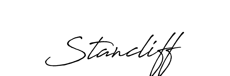 It looks lik you need a new signature style for name Stancliff. Design unique handwritten (Antro_Vectra_Bolder) signature with our free signature maker in just a few clicks. Stancliff signature style 7 images and pictures png