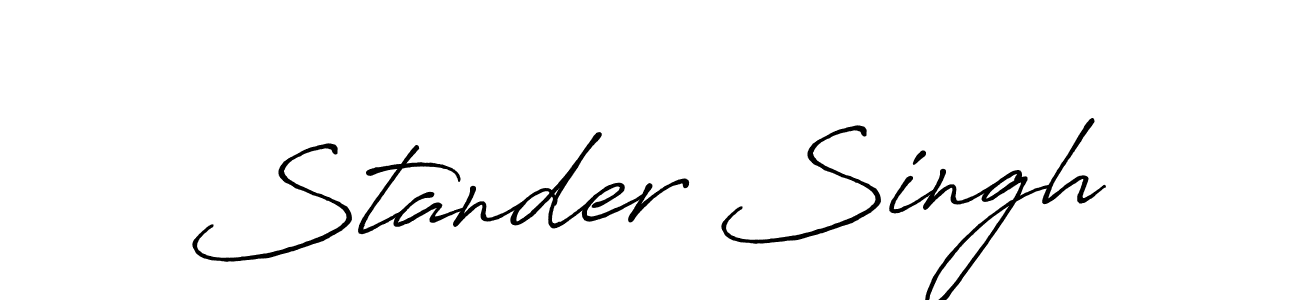 Stander Singh stylish signature style. Best Handwritten Sign (Antro_Vectra_Bolder) for my name. Handwritten Signature Collection Ideas for my name Stander Singh. Stander Singh signature style 7 images and pictures png