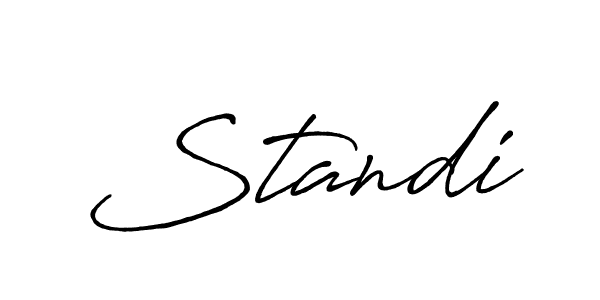 Create a beautiful signature design for name Standi. With this signature (Antro_Vectra_Bolder) fonts, you can make a handwritten signature for free. Standi signature style 7 images and pictures png
