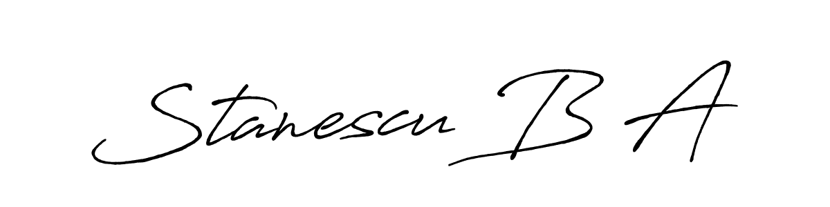 if you are searching for the best signature style for your name Stanescu B A. so please give up your signature search. here we have designed multiple signature styles  using Antro_Vectra_Bolder. Stanescu B A signature style 7 images and pictures png