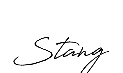 Use a signature maker to create a handwritten signature online. With this signature software, you can design (Antro_Vectra_Bolder) your own signature for name Stang. Stang signature style 7 images and pictures png