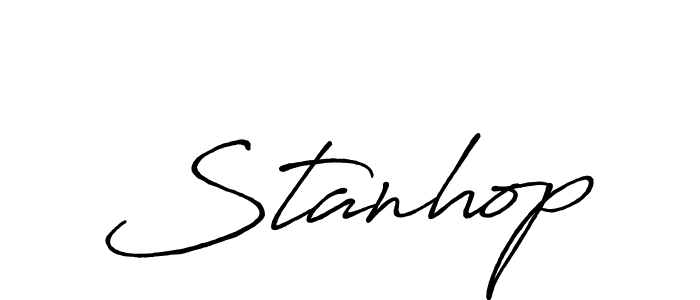 How to make Stanhop signature? Antro_Vectra_Bolder is a professional autograph style. Create handwritten signature for Stanhop name. Stanhop signature style 7 images and pictures png