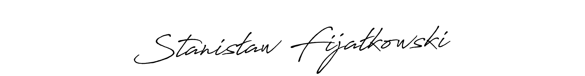 How to make Stanisław Fijałkowski name signature. Use Antro_Vectra_Bolder style for creating short signs online. This is the latest handwritten sign. Stanisław Fijałkowski signature style 7 images and pictures png