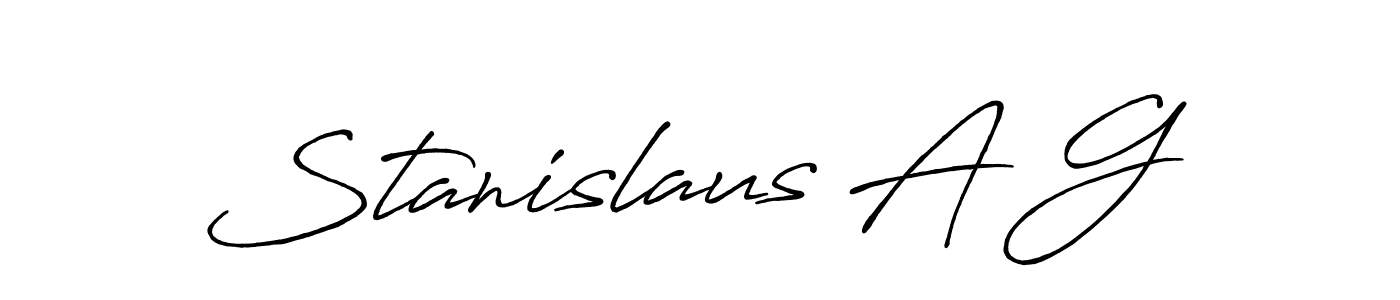 Make a beautiful signature design for name Stanislaus A G. With this signature (Antro_Vectra_Bolder) style, you can create a handwritten signature for free. Stanislaus A G signature style 7 images and pictures png