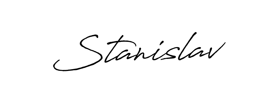 Make a beautiful signature design for name Stanislav. With this signature (Antro_Vectra_Bolder) style, you can create a handwritten signature for free. Stanislav signature style 7 images and pictures png