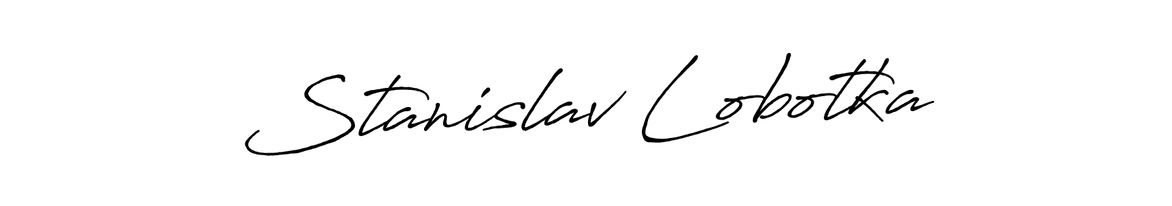Create a beautiful signature design for name Stanislav Lobotka. With this signature (Antro_Vectra_Bolder) fonts, you can make a handwritten signature for free. Stanislav Lobotka signature style 7 images and pictures png