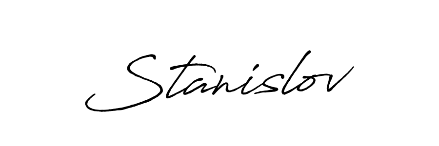 Stanislov stylish signature style. Best Handwritten Sign (Antro_Vectra_Bolder) for my name. Handwritten Signature Collection Ideas for my name Stanislov. Stanislov signature style 7 images and pictures png
