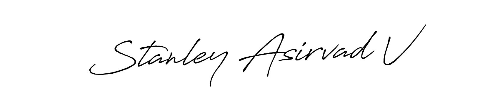 How to make Stanley Asirvad V signature? Antro_Vectra_Bolder is a professional autograph style. Create handwritten signature for Stanley Asirvad V name. Stanley Asirvad V signature style 7 images and pictures png