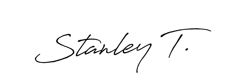 if you are searching for the best signature style for your name Stanley T.. so please give up your signature search. here we have designed multiple signature styles  using Antro_Vectra_Bolder. Stanley T. signature style 7 images and pictures png