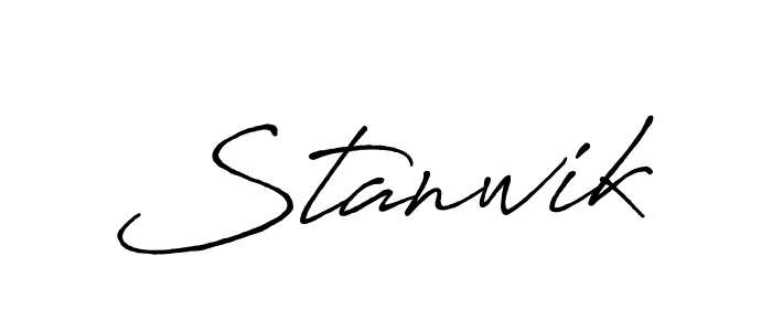 Design your own signature with our free online signature maker. With this signature software, you can create a handwritten (Antro_Vectra_Bolder) signature for name Stanwik. Stanwik signature style 7 images and pictures png