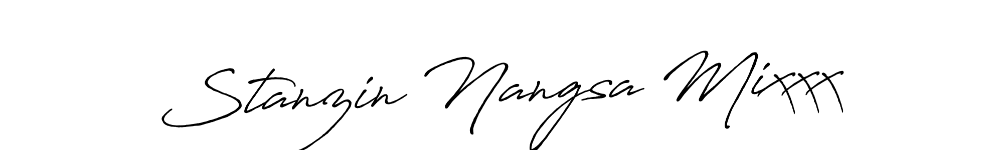 Design your own signature with our free online signature maker. With this signature software, you can create a handwritten (Antro_Vectra_Bolder) signature for name Stanzin Nangsa Mixxx. Stanzin Nangsa Mixxx signature style 7 images and pictures png
